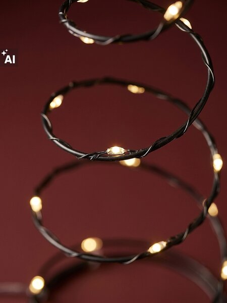 Sinsay - Коледна декорация във форма на елха с LED осветление - черeн