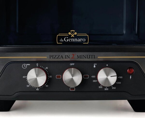Електрическа фурна за пица Ariete Da Gennaro 3901/00, 2200W, 430°C, 3 режима, Каменна плоча, Таймер, Червен