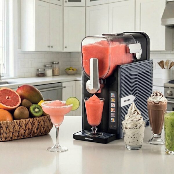Машина за сладолед и скрежина Ariete MySlush & IceCream 0655/00, 200W, 2.6 л, 6 програми, Компресор, Самопочистване, Черен