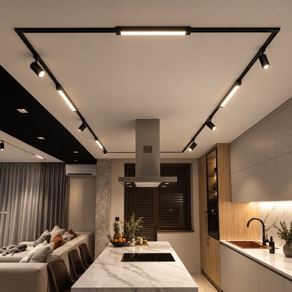 LED Осветително тяло за шина- Черно 20W
