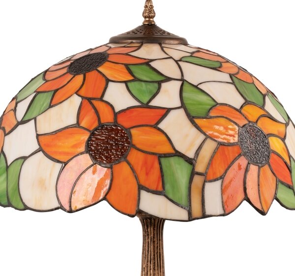 Brilagi - Tiffany витражна настолна лампа SUNFLOWER 2xE27/60W/230V