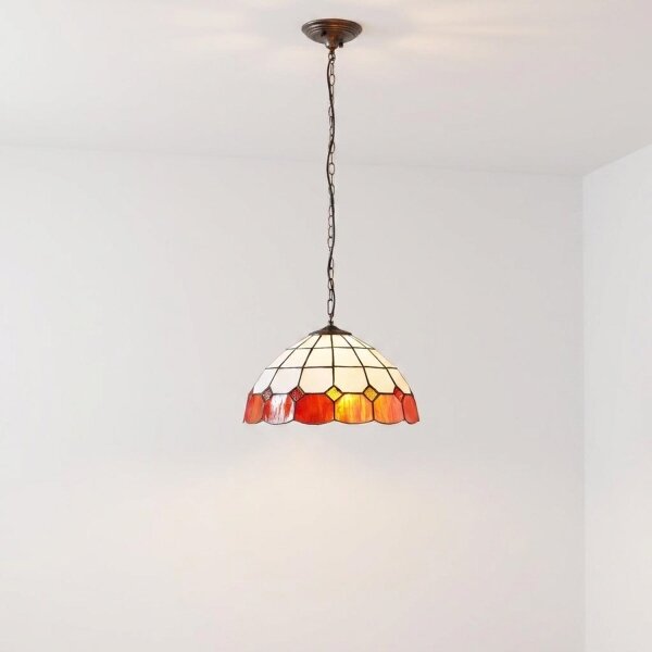 Brilagi - Tiffany витражен полилей на верига SIENNA 1xE27/60W/230V Ø 40 см