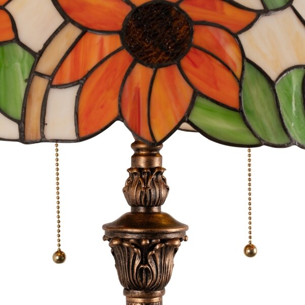 Brilagi - Tiffany витражна подова лампа SUNFLOWER 2xE27/60W/230V
