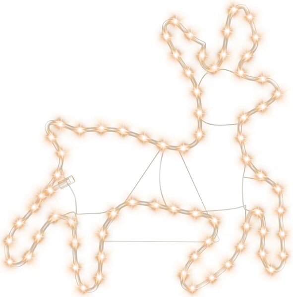 VidaXL Коледна фигура елен със 72 светодиода, топло бяло, 57x55x4,5 см
