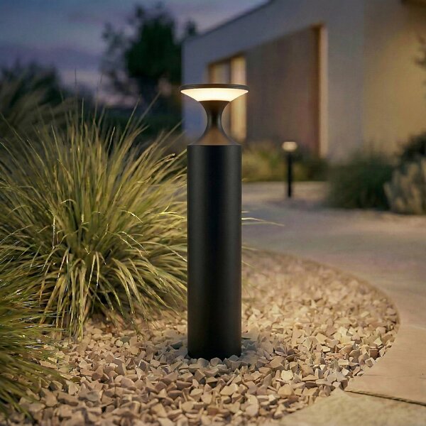 Lucande LED осветление за пътеки Navor, височина 50 см, черно, IP65, Черен, Алуминий, Модерен