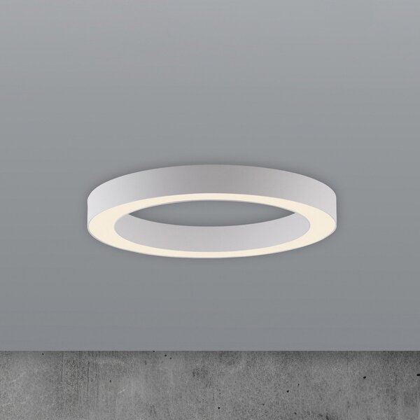 PURE LED плафон Lines, Ø 35 cm, бял, CCT, Затъмняване, Бял, Дневна/трапезария, Метал, Модерен