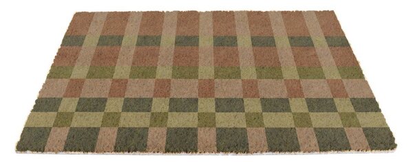 Изтривалка от кокосови влакна 40x60 cm Pink and Blue Check – Artsy Doormats