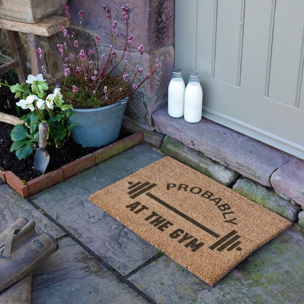 Изтривалка от кокосови влакна 40x60 cm Probably At The Gym – Artsy Doormats