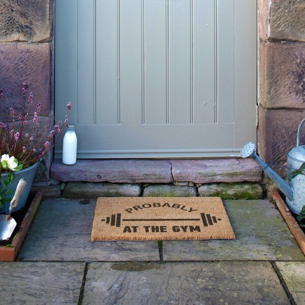 Изтривалка от кокосови влакна 40x60 cm Probably At The Gym – Artsy Doormats