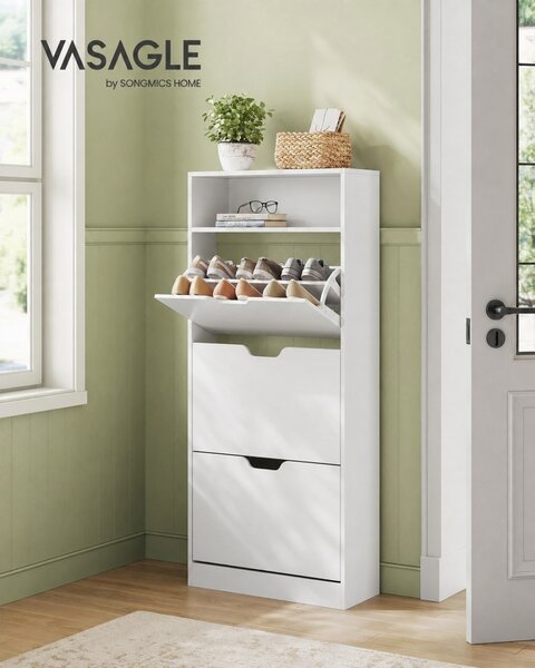 Pantofar White Vasagle 60x24x139 cm