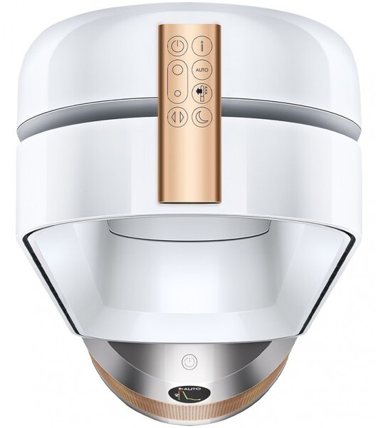 Пречиствател на въздух 3в1 Dyson Cool Formaldehyde™ TP09, Отоплител, Охладител, 40W, До 40 м2, 10 скорости, Осцилация, HEPA, Wi-Fi, LCD, Гласово управление, Бял/златист