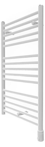 Eлектрическа алуминиева лира за баня с флуид TEDAN EVA 600W, цвят бял