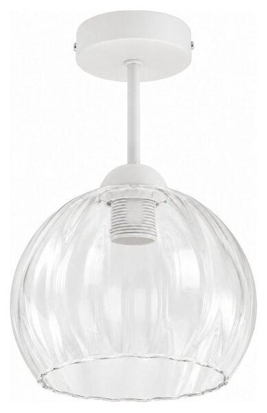 BRILAGI - LED повърхностно монтиран полилей RETRO GLASS 1xE27/60W/230V Ø 25 см бял/прозрачен