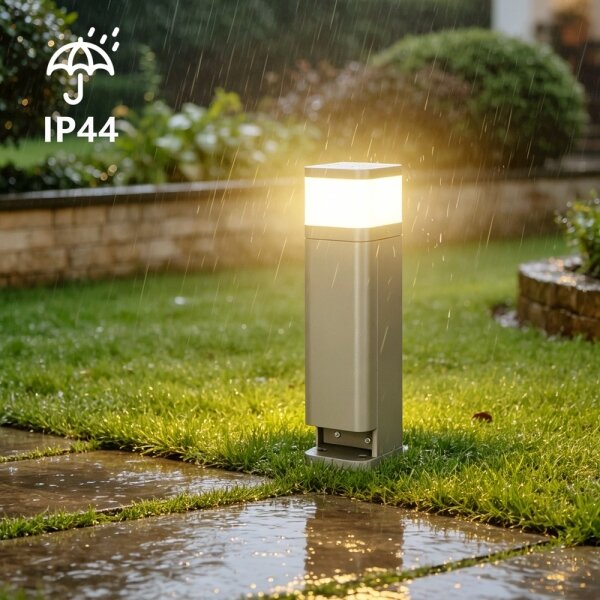 BRILAGI - Външна лампа с 2 гнезда SCHUKO PILLAR 1xG9/11W/230V IP44 сива