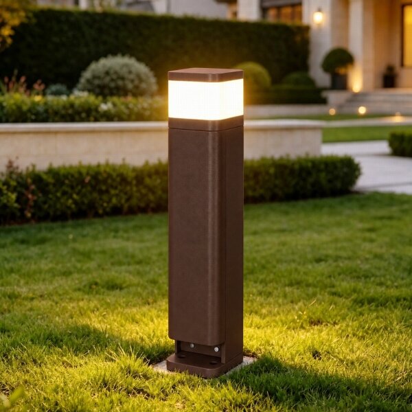 BRILAGI - Външна лампа с 2 гнезда SCHUKO PILLAR 1xG9/11W/230V IP44 кафява