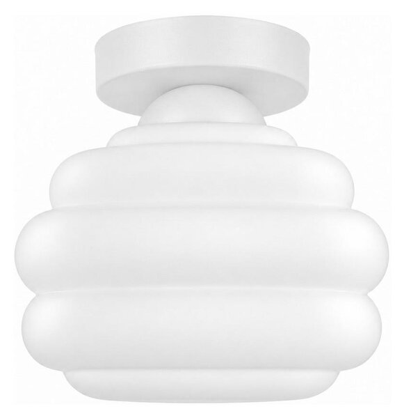 BRILAGI - LED таванно осветително тяло RETRO GLASS 1xE27/60W/230V Ø 20 см бял/бял
