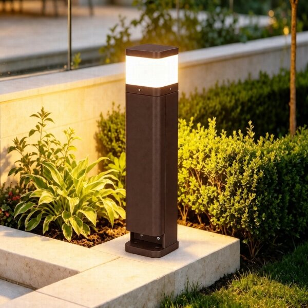 BRILAGI - Външна лампа с 2 гнезда SCHUKO PILLAR 1xG9/11W/230V IP44 кафява