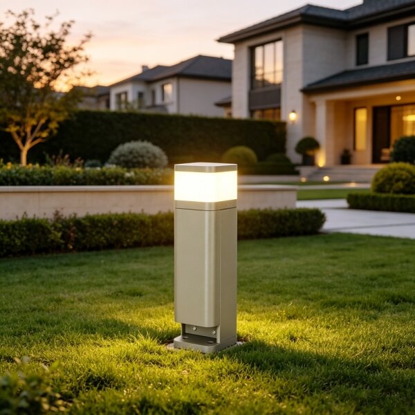 BRILAGI - Външна лампа с 2 гнезда SCHUKO PILLAR 1xG9/11W/230V IP44 сива