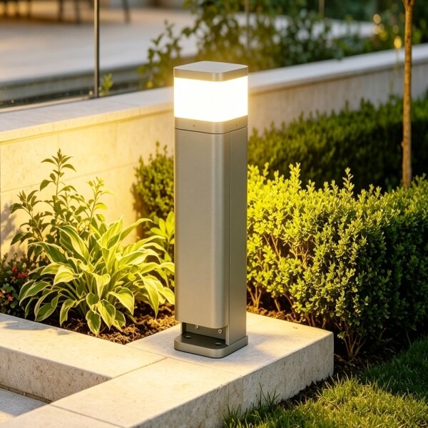 BRILAGI - Външна лампа с 2 SCHUKO гнезда PILLAR 1xG9/11W/230V IP44 сива