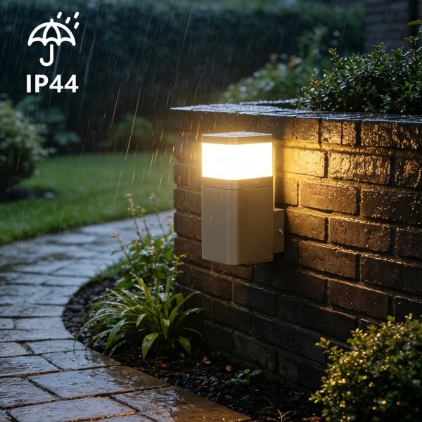 BRILAGI - Външна стенна лампа с контакт SCHUKO PILLAR 1xG9/11W/230V IP44 сива