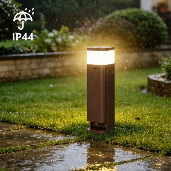 BRILAGI - Външна лампа с 2 гнезда SCHUKO PILLAR 1xG9/11W/230V IP44 кафява