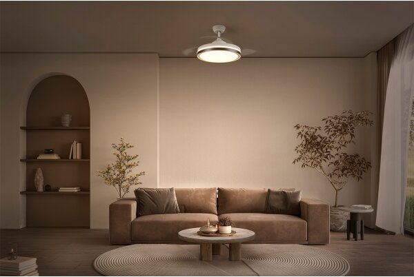 Osram - LED таванен вентилатор с осветление CEILING FAN LED/66W/230V бял + дистанционно управление