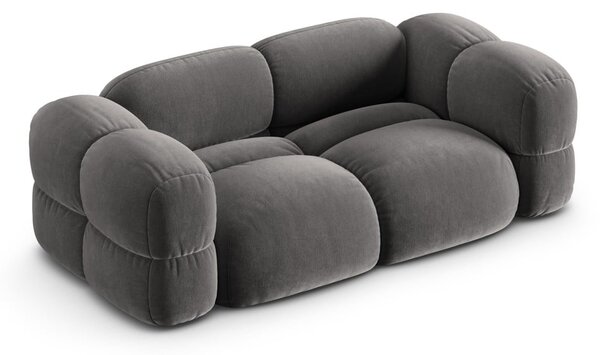 Сив кадифен диван 210 cm Loretto – Cosmopolitan Design