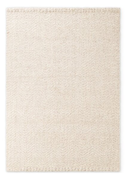 Ръчно изработен килим със смес от вълна в цвят слонова кост 200x290 cm Majoli – Elle Decoration