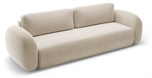 Бежов шенилов сгъваем/с място за съхранение диван 262 cm Tonale – Cosmopolitan Design