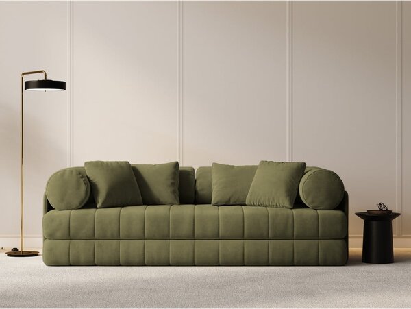 Зелен кадифен сгъваем диван 206 cm Kemi – Cosmopolitan Design