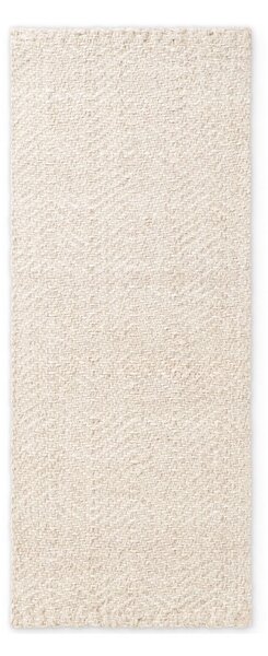 Ръчно изработена пътека със смес от вълна в цвят слонова кост 80x200 cm Majoli – Elle Decoration