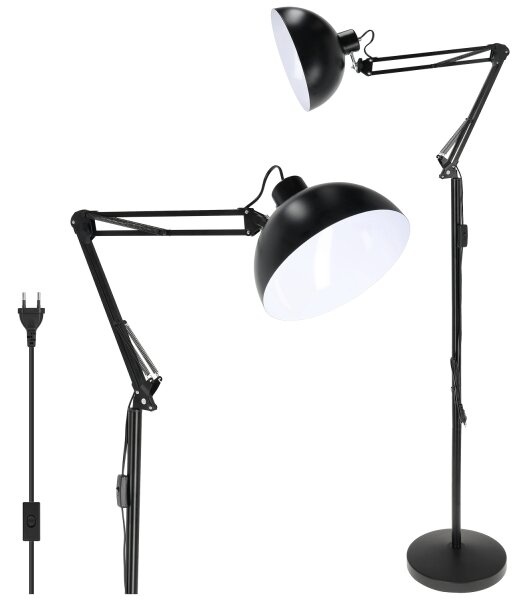 Brilagi - Гъвкава подова лампа TASKER 1xE27/60W/230V 157 cm черна