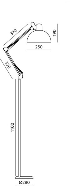 Brilagi - Гъвкава подова лампа TASKER 1xE27/60W/230V 157 cm бяла