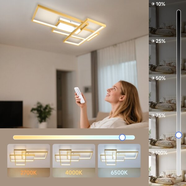 Aigostar - LED Димируем плафон LED/38W/230V 2700-6500K + д.у