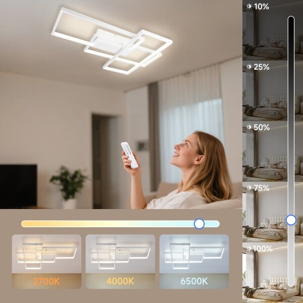 Aigostar - LED Димируем плафон LED/38W/230V 2700-6500K + д.у