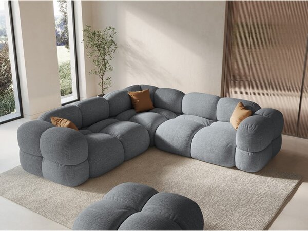 Сив ъглов диван Loretto – Cosmopolitan Design