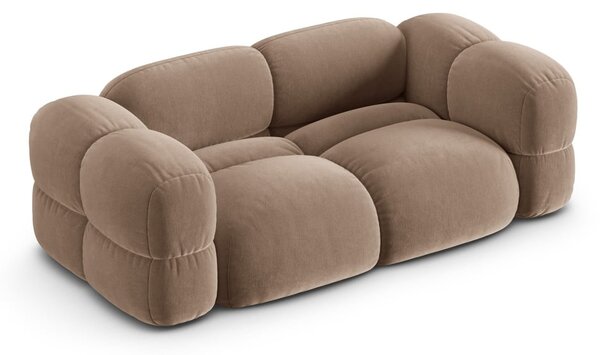 Кафяв кадифен диван 210 cm Loretto – Cosmopolitan Design