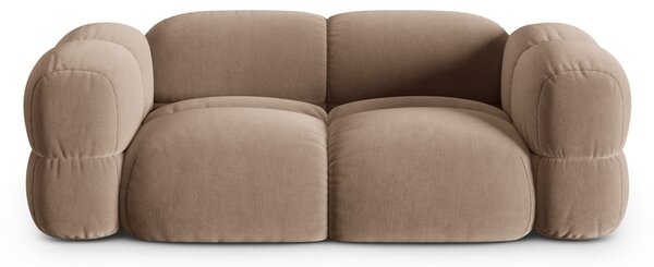 Кафяв кадифен диван 210 cm Loretto – Cosmopolitan Design