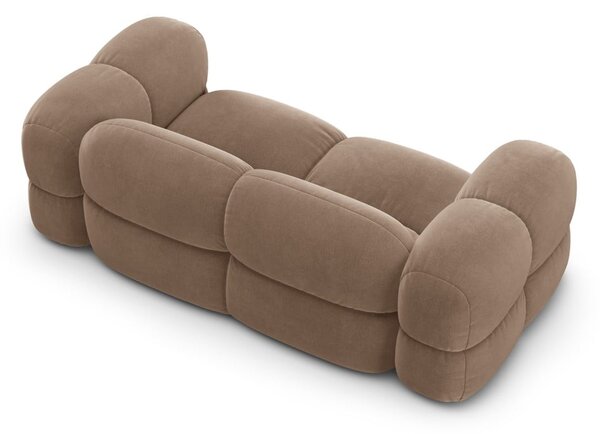Кафяв кадифен диван 210 cm Loretto – Cosmopolitan Design