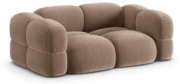 Кафяв кадифен диван 210 cm Loretto – Cosmopolitan Design