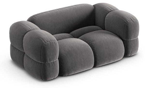 Сив кадифен диван 180 cm Loretto – Cosmopolitan Design