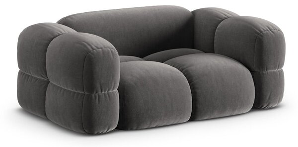 Сив кадифен диван 180 cm Loretto – Cosmopolitan Design