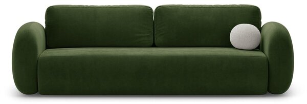 Зелен кадифен сгъваем/с място за съхранение диван 262 cm Tonale – Cosmopolitan Design