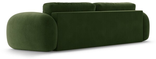 Зелен кадифен сгъваем/с място за съхранение диван 262 cm Tonale – Cosmopolitan Design