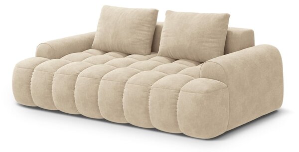 Бежов кадифен диван 200 cm Linz – Cosmopolitan Design