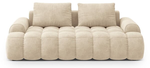 Бежов кадифен диван 200 cm Linz – Cosmopolitan Design