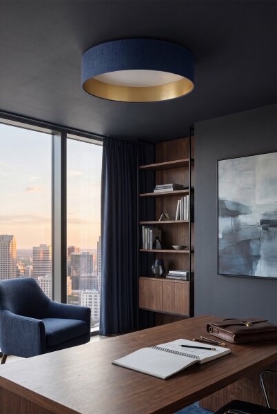 Brilagi-LED Димируемо осветително тяло VELVET SM. VARI 24W/230V 3000–6500K Ø45 см син/златист + дистанционно управление