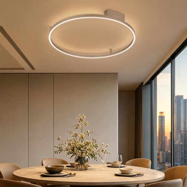 Brilagi - LED осветително тяло PORTOFINO с възможност за димиране, 60W/230V, Ø 80 см, бежово, с дистанционно управление