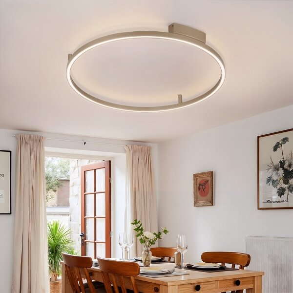Brilagi - LED осветително тяло PORTOFINO с възможност за димиране, 60W/230V, Ø 80 см, бежово, с дистанционно управление