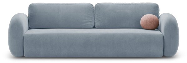 Сиво-син кадифен сгъваем/с място за съхранение диван 262 cm Tonale – Cosmopolitan Design